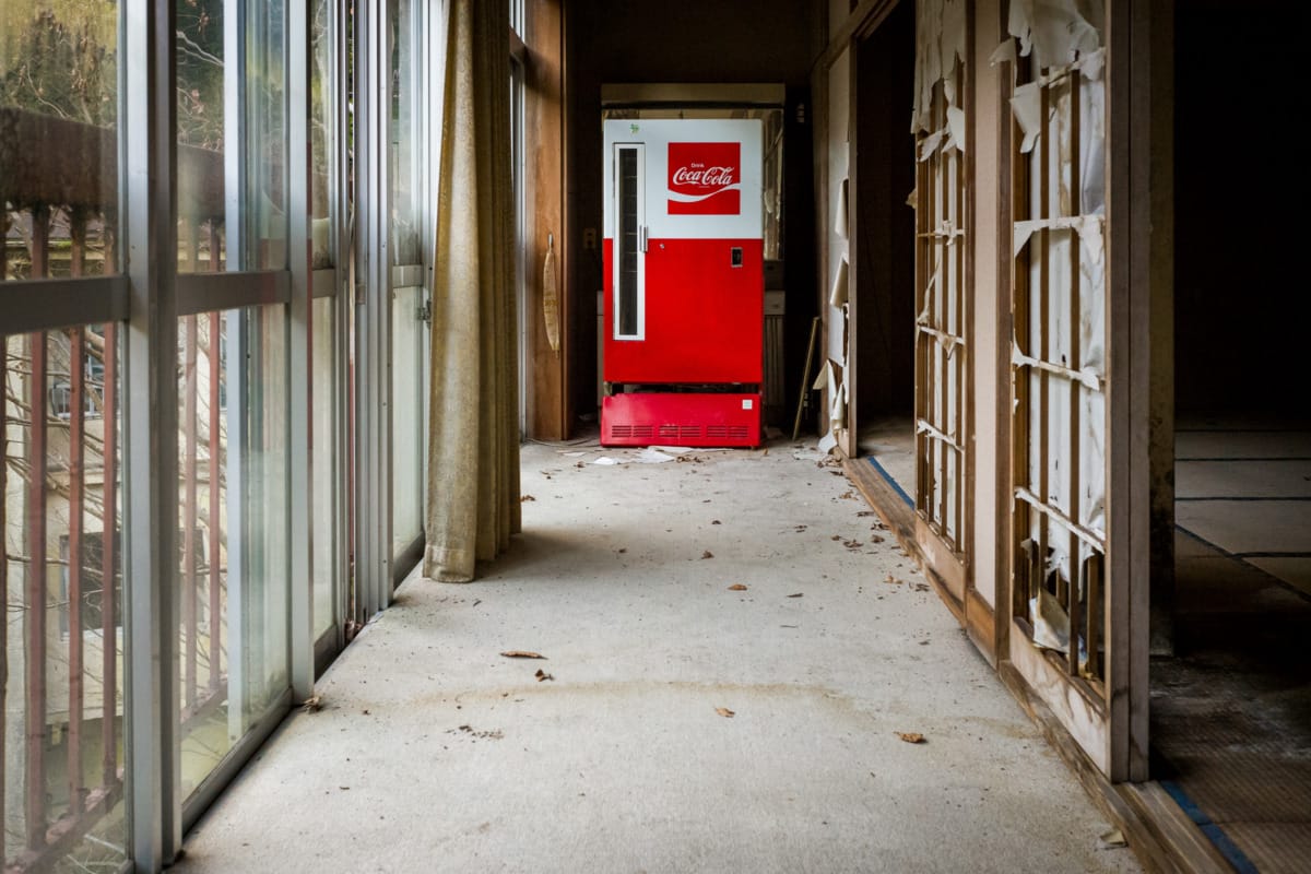 Broken and long-unused Japanese vending machines