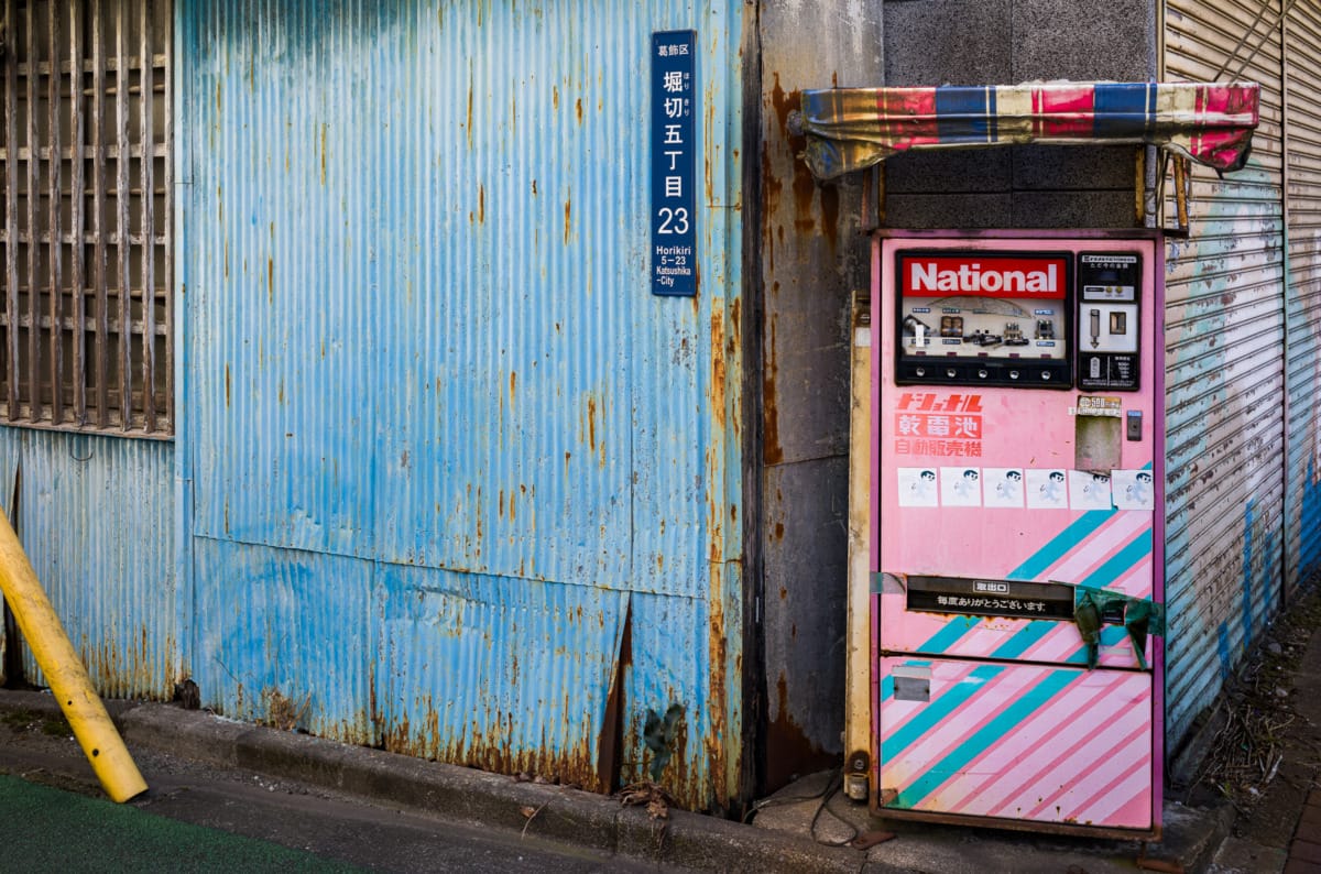 Broken and long-unused Japanese vending machines