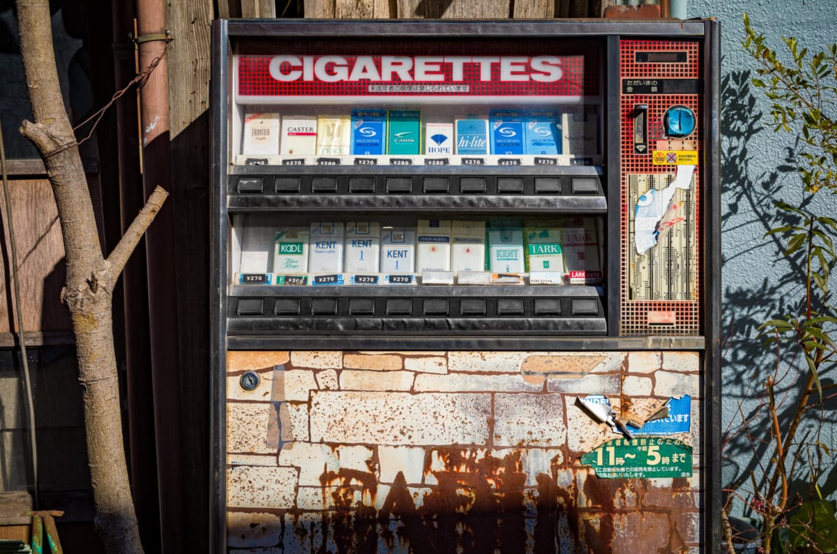 Broken and long-unused Japanese vending machines