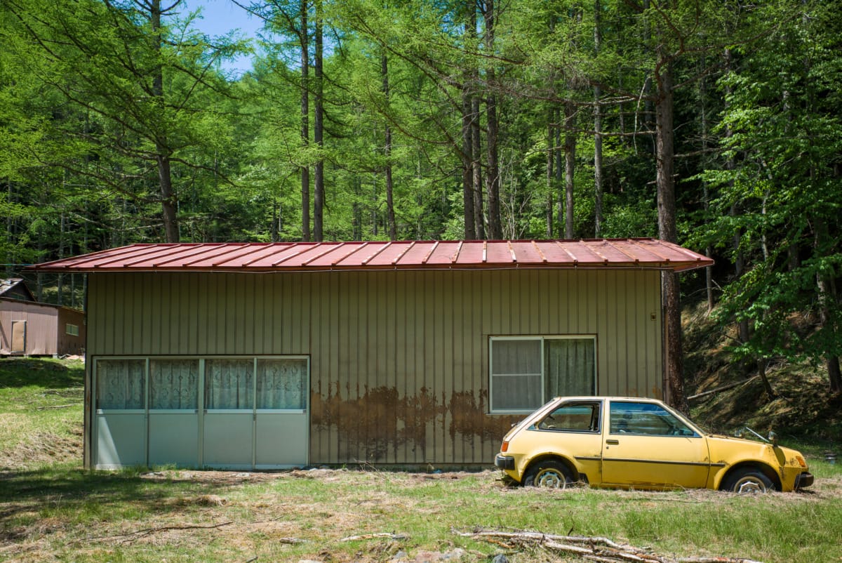 An abandoned Japanese village in the mountains