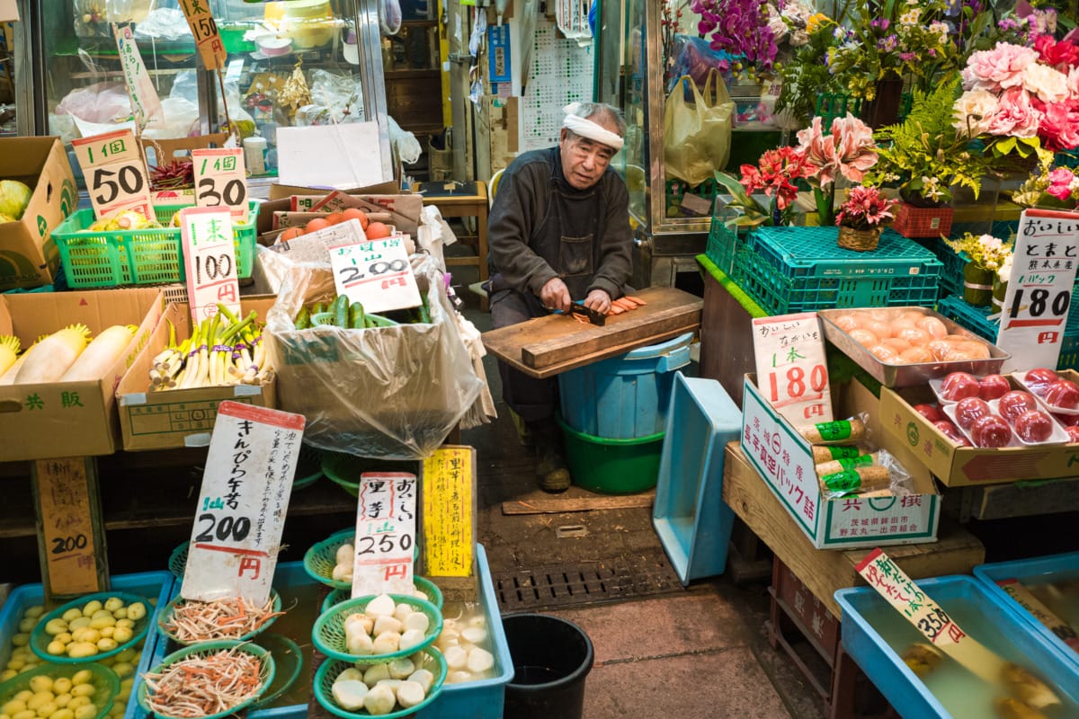 elderly Tokyo pickle shop owner