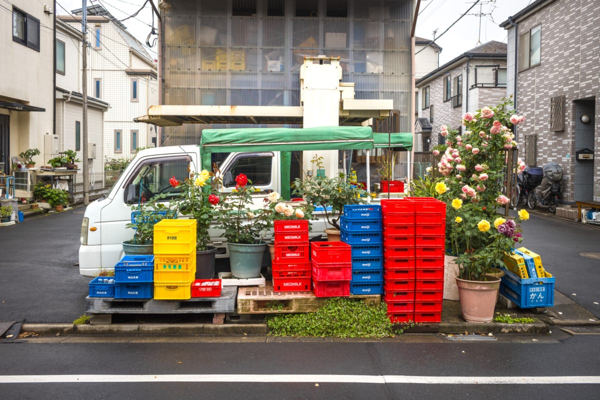 The colours of old Tokyo in the rain