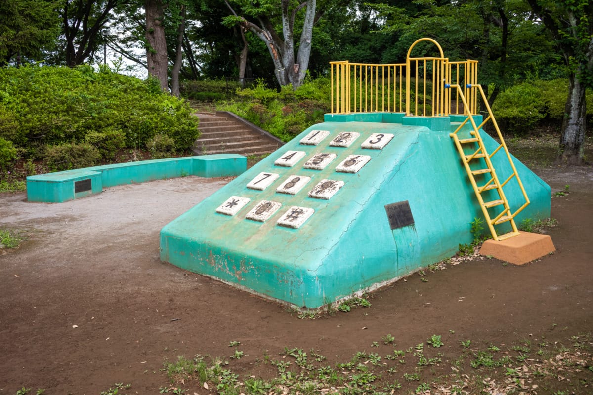 Japanese concrete playground telephones