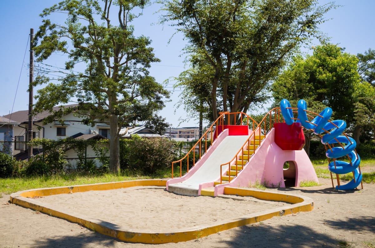 Japanese concrete playground telephones