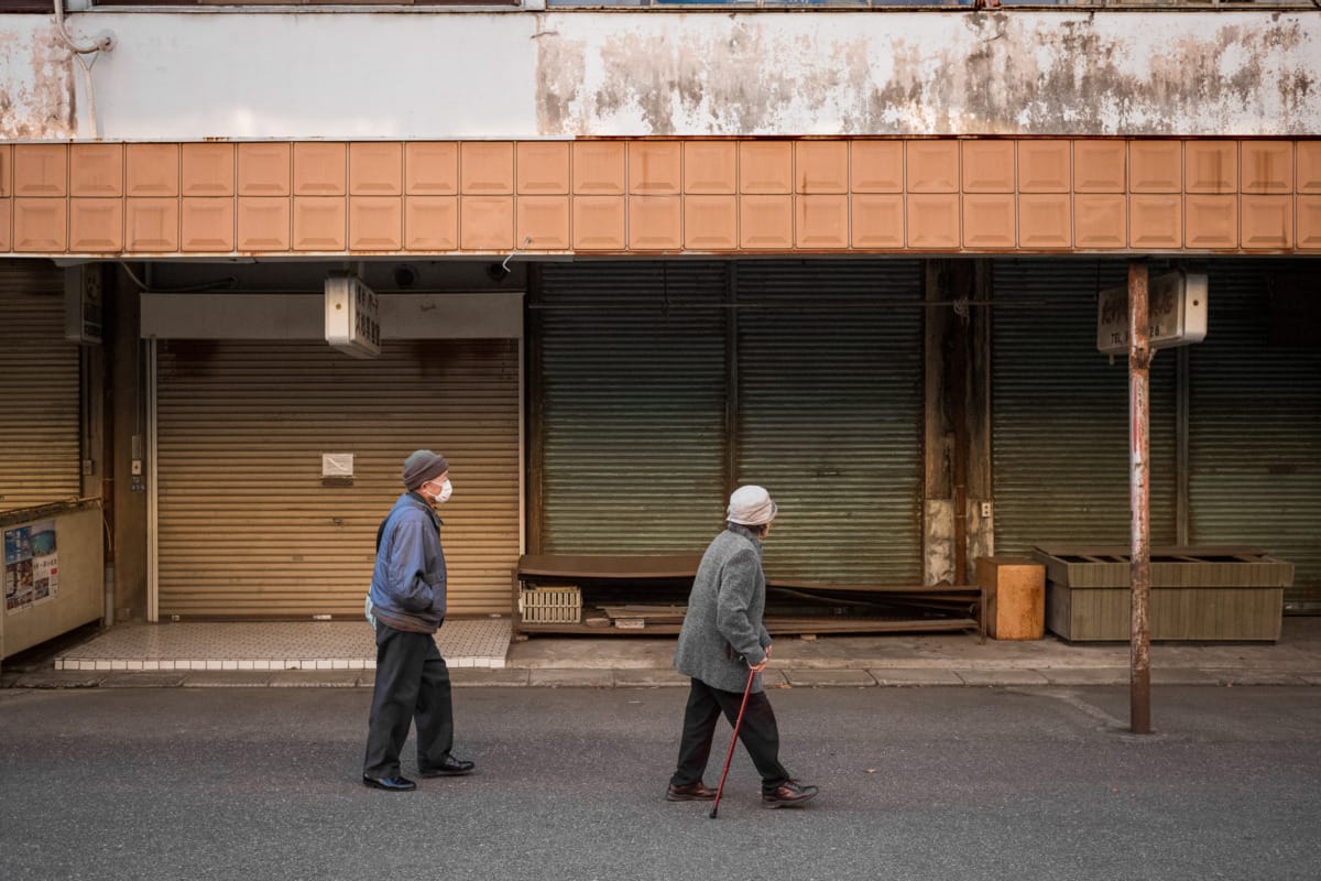 An old and mostly shuttered Tokyo shopping centre