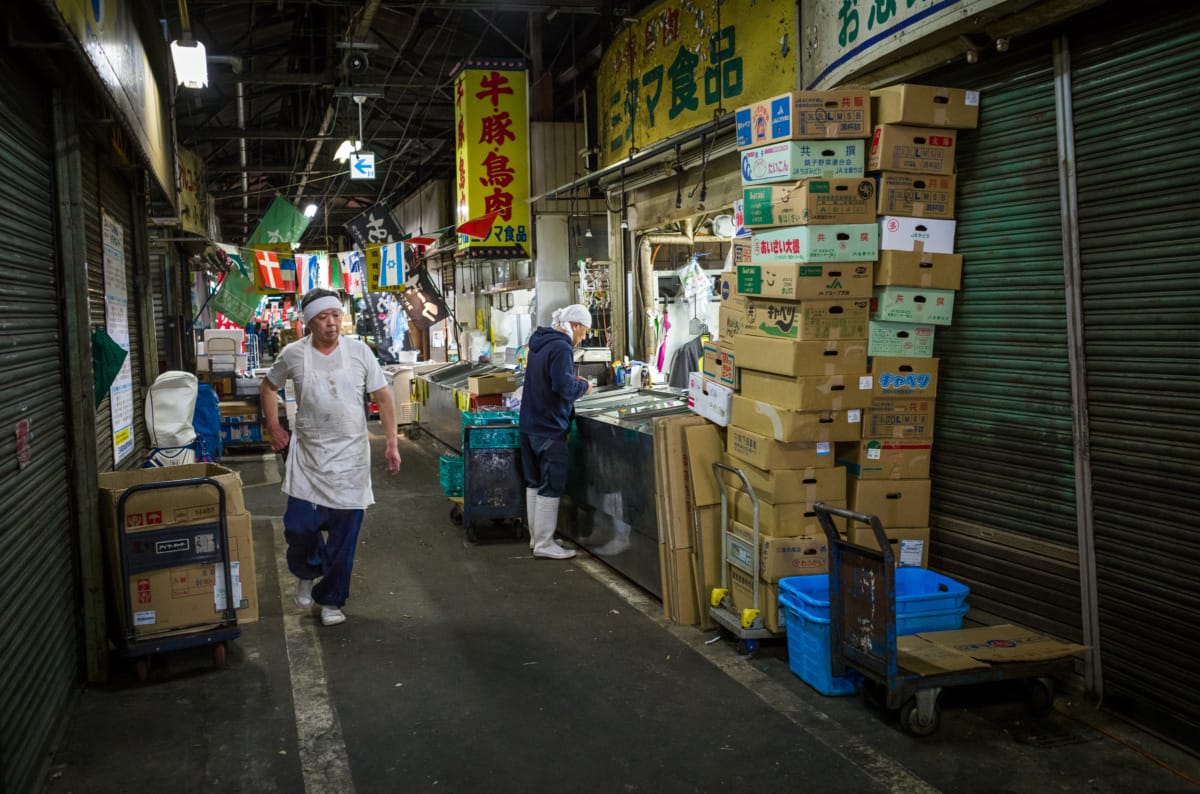 dilapidated and wonderfully dated old Tokyo market