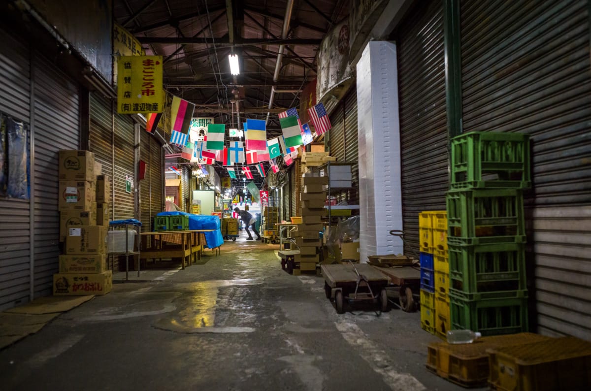 dilapidated and wonderfully dated old Tokyo market