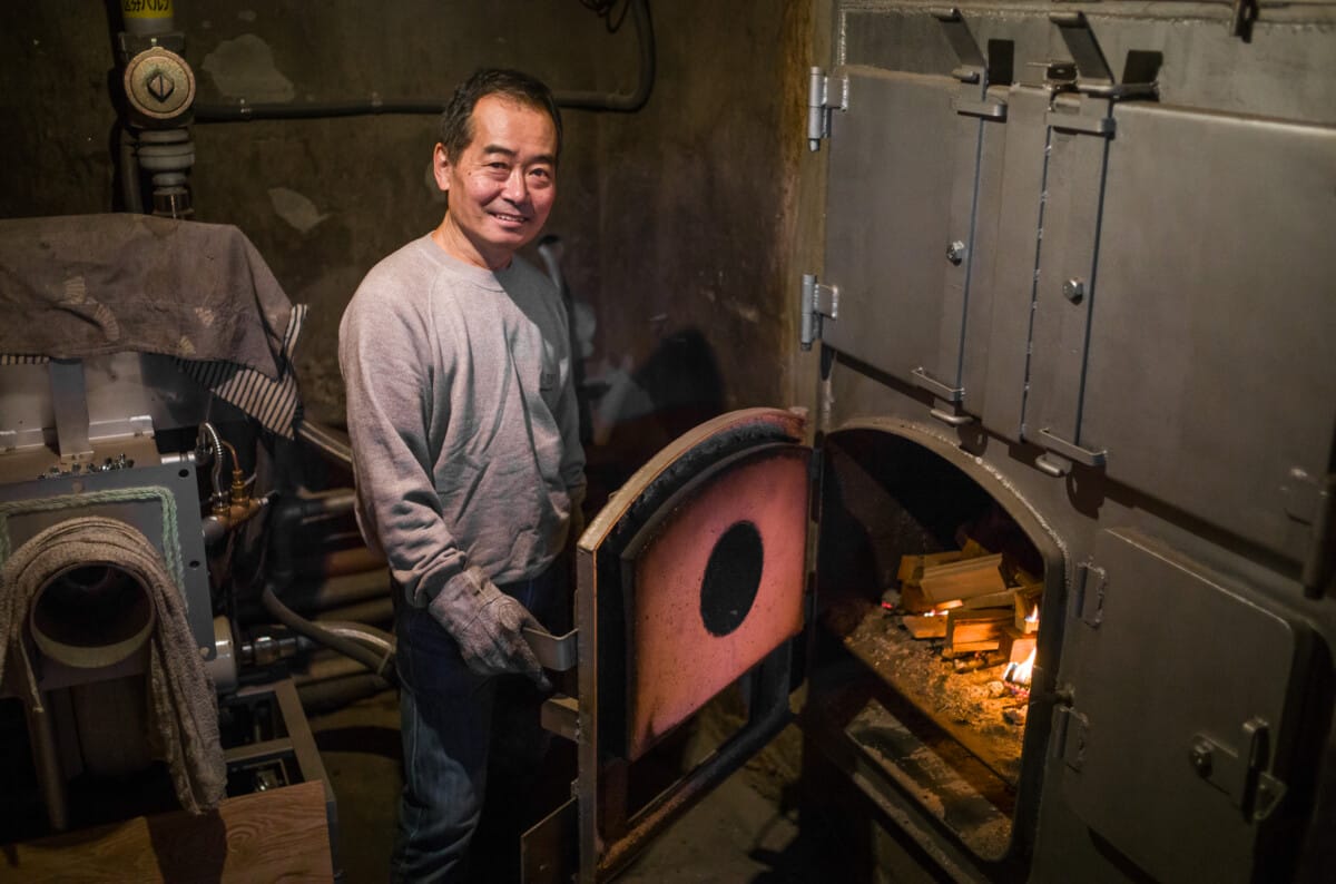 Scenes from a traditional old Tokyo bathhouse