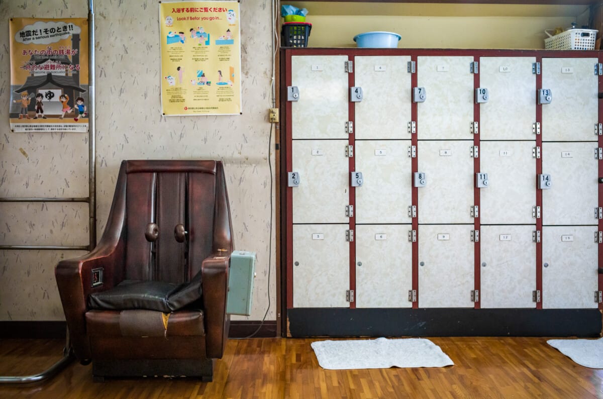 Scenes from a traditional old Tokyo bathhouse