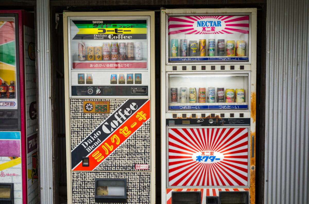 fully functioning retro Japanese vending machines