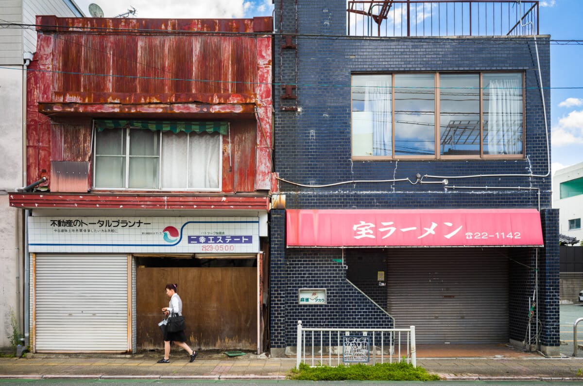 The colours and quiet scenery of a slowly declining Japanese town