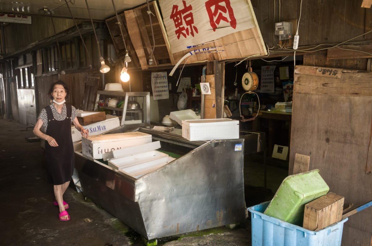 The last shop and dated signs of an old Japanese shopping arcade