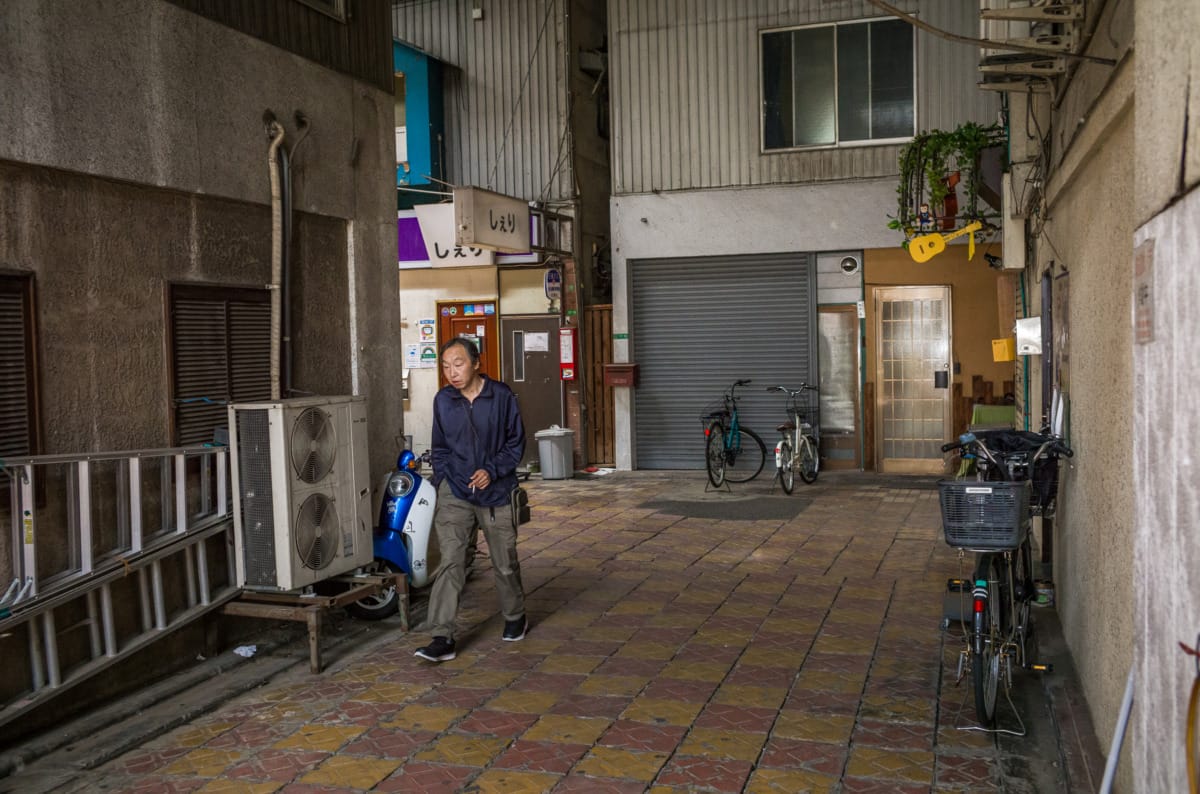 Details of a dated old Tokyo shopping arcade