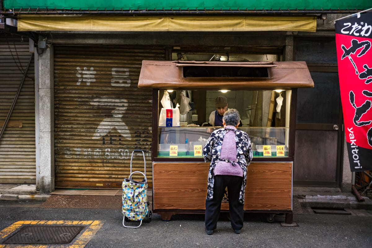 The end of a little Tokyo yakitori stall