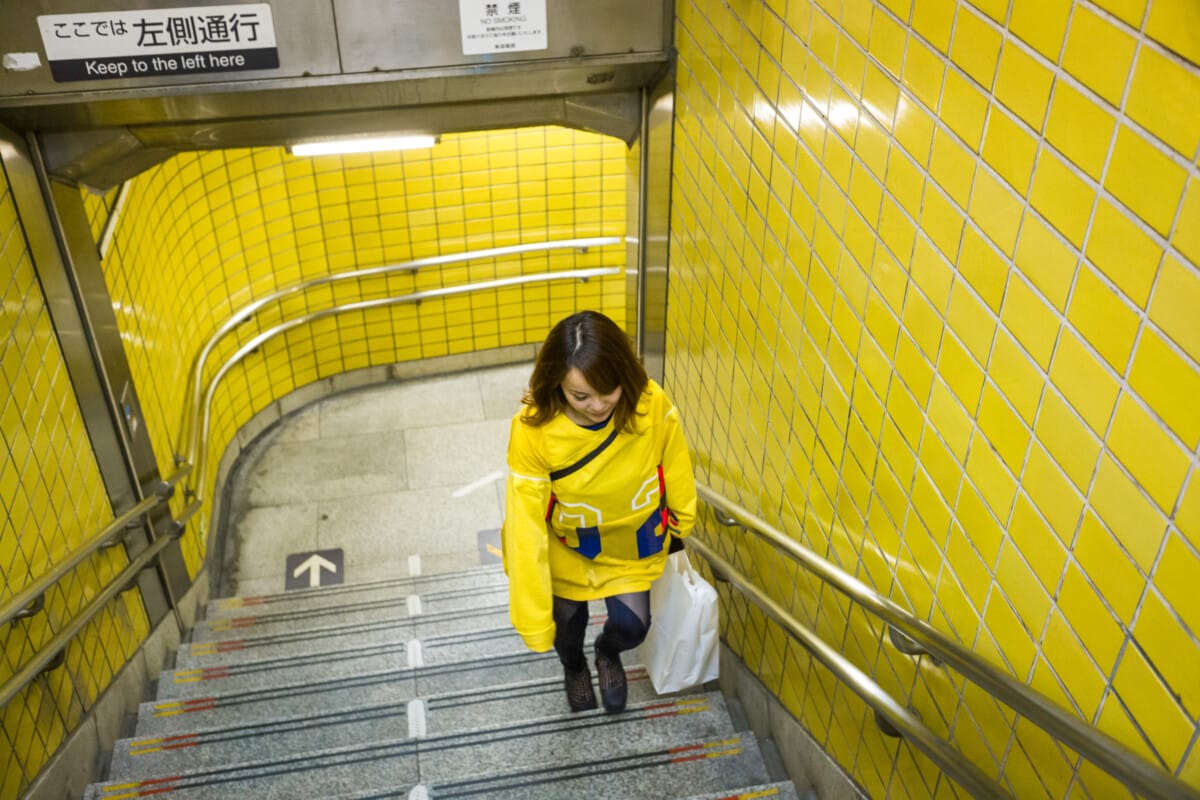 Scenes from Japanese train and subway stations