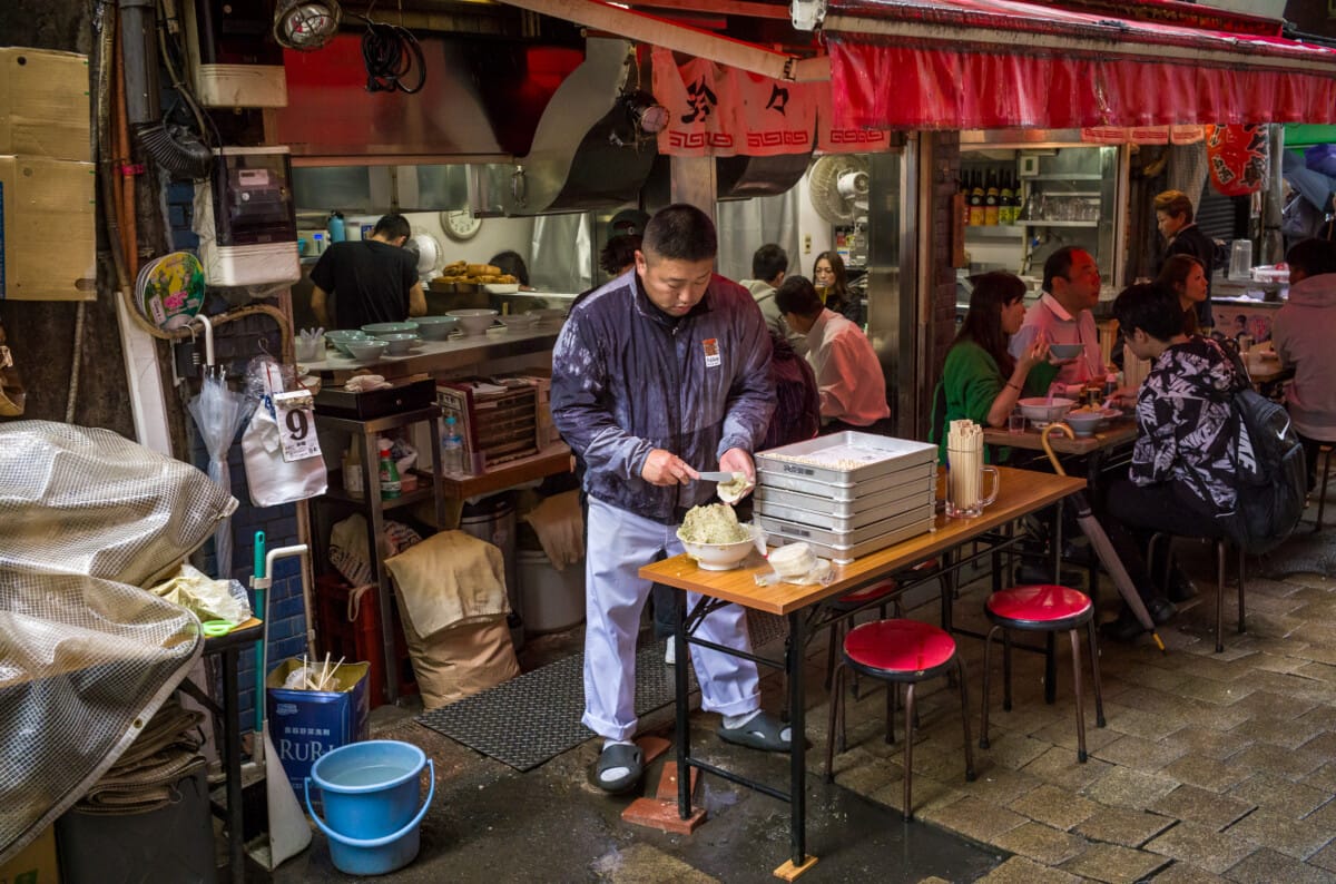 The varied sights of a rainy Tokyo walk